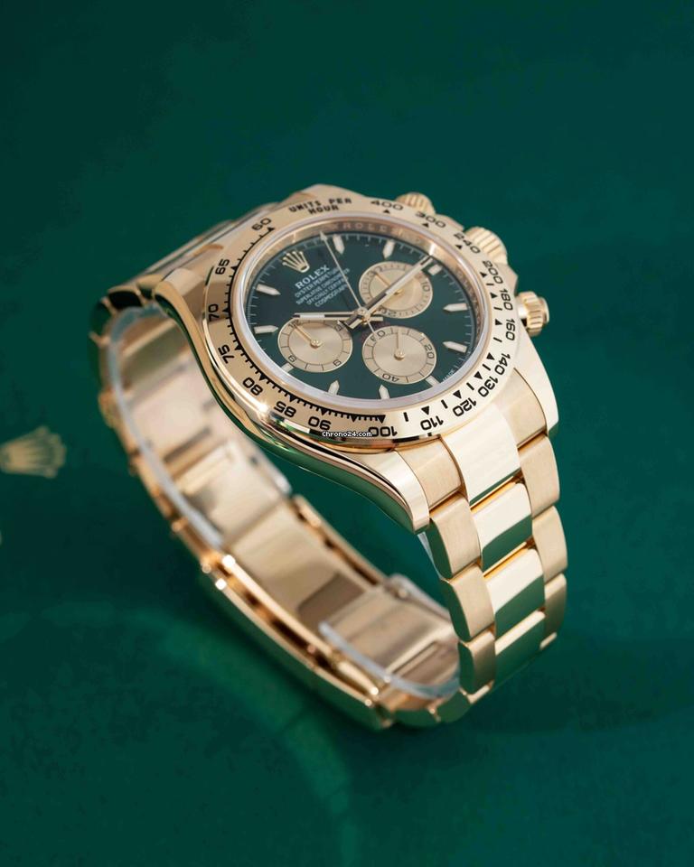 Rolex | Daytona | 126508 | Yellow gold | 40 mm | Green | Automatic