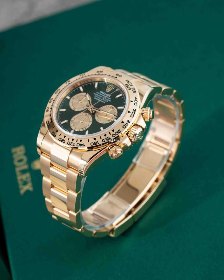 Rolex | Daytona | 126508 | Yellow gold | 40 mm | Green | Automatic