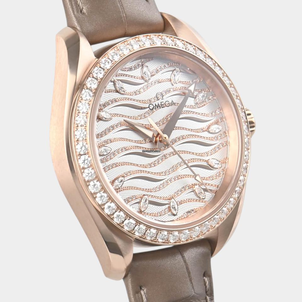 Omega Seamaster Aqua Terra150 M Co-Axial Master Chronometer Diamonds / Sedna Gold / Box&Papers / 220.58.34.20.99.006