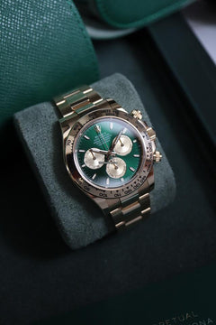 Rolex | Daytona | 126508 | Gold/Steel | Yellow gold | Green | Automatic