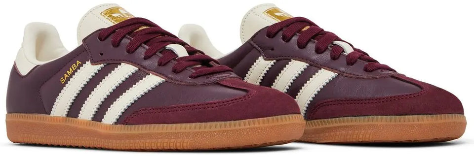 Adidas Wmns  Samba OG Maroon Gold Metallic