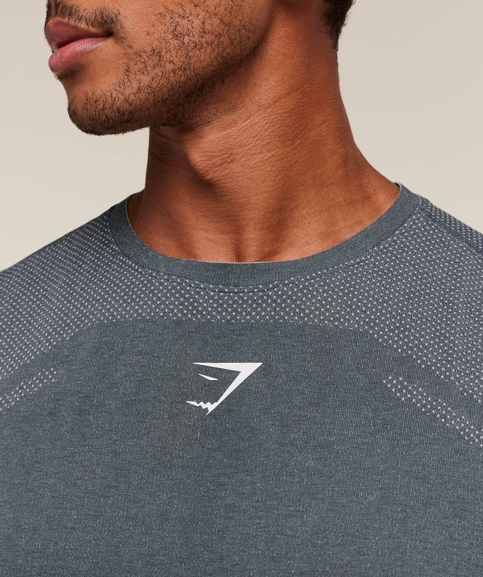 Gymshark Lightweight Seamless Tank - Iron Blue/Dark Grey