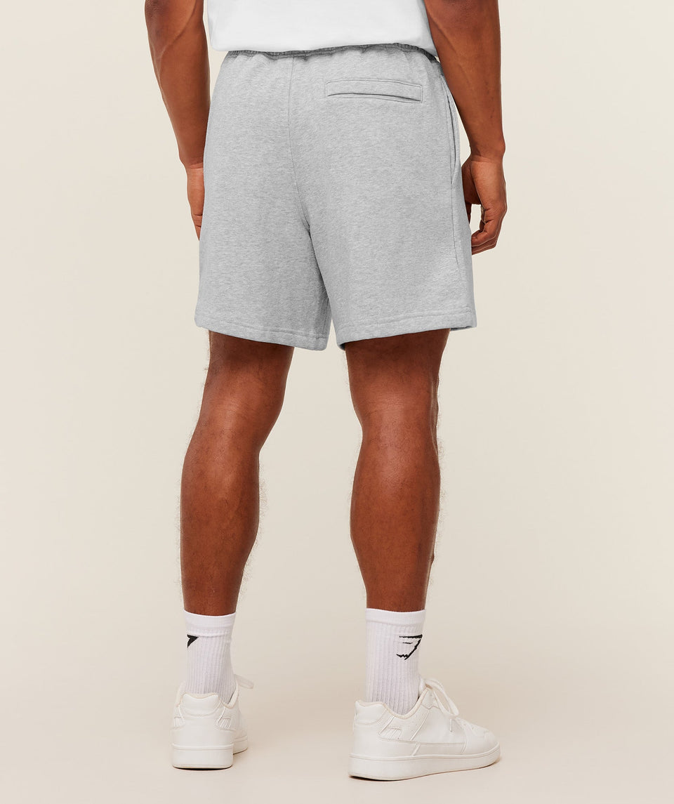 Gymshark Crest Shorts - Light Grey Core Marl