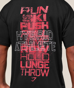 Gymshark Hybrid Athlete T-Shirt - GS Black