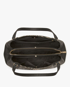 Lena Straw Triple Compartment Shoulder Bag
