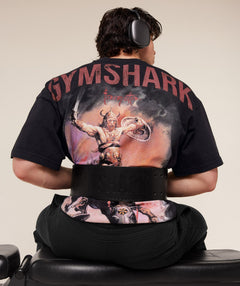 Gymshark Power x Frazetta Graphic T-Shirt - Black/Rust Red