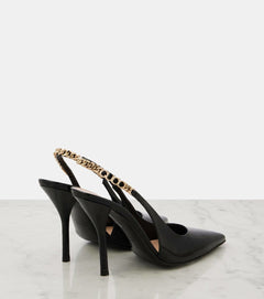Gucci Gucci Signoria patent leather slingback pumps