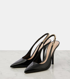 Gucci Gucci Signoria patent leather slingback pumps