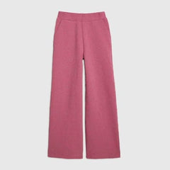 Pink Jacquard Wide Leg Trousers