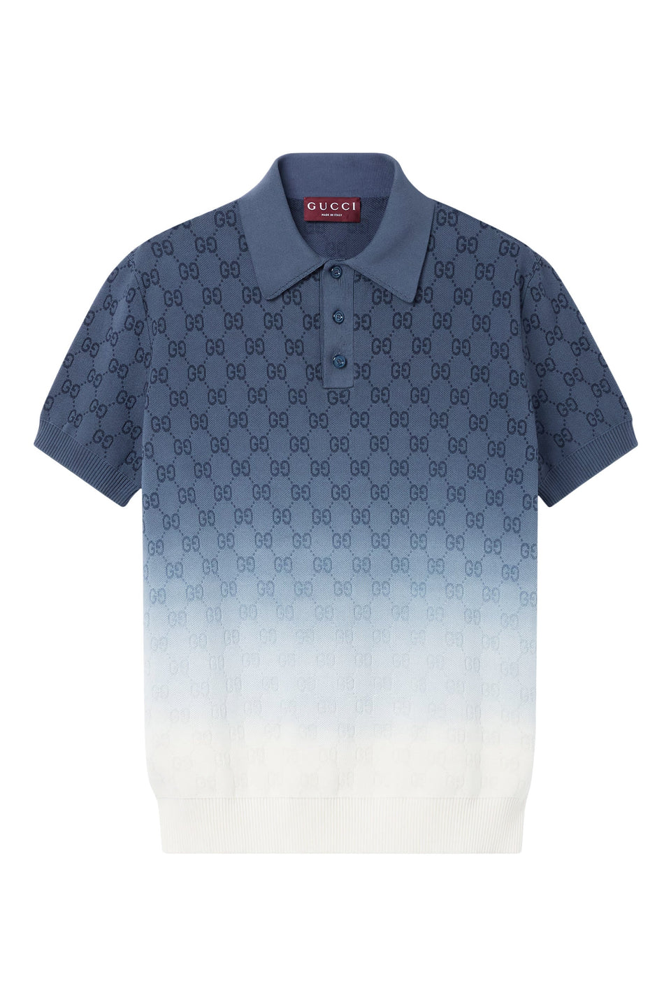 GG Cotton Knit Jacquard Polo Shirt
