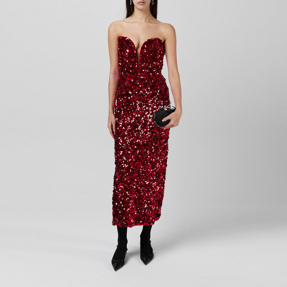 3d Sequin Midi Dress
