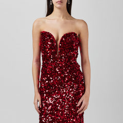 3d Sequin Midi Dress