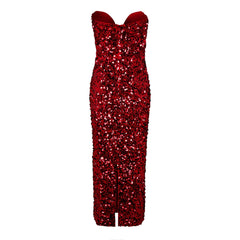3d Sequin Midi Dress