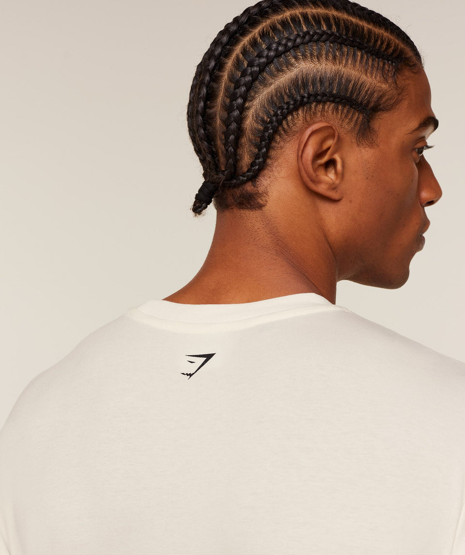 Gymshark Heavy Duty Bro Graphic T-Shirt - GS Soft White