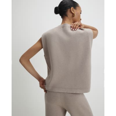 Beige Knitted Waistcoat