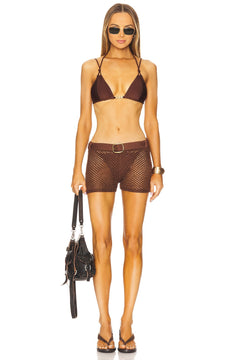 superdown Tullia Short in Chocolate Brown