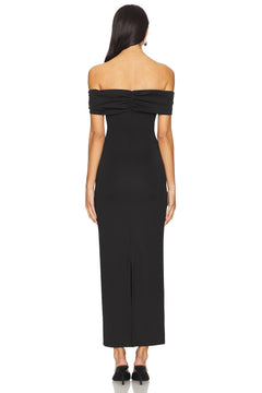 superdown Blake Off Shoulder Gown in Black