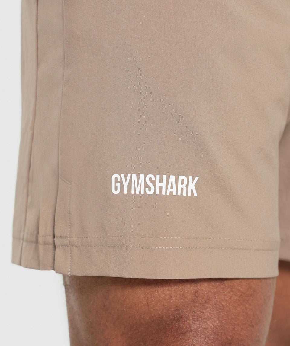 Gymshark Sport Panel 7" Shorts - Cement Brown/Pebble Grey