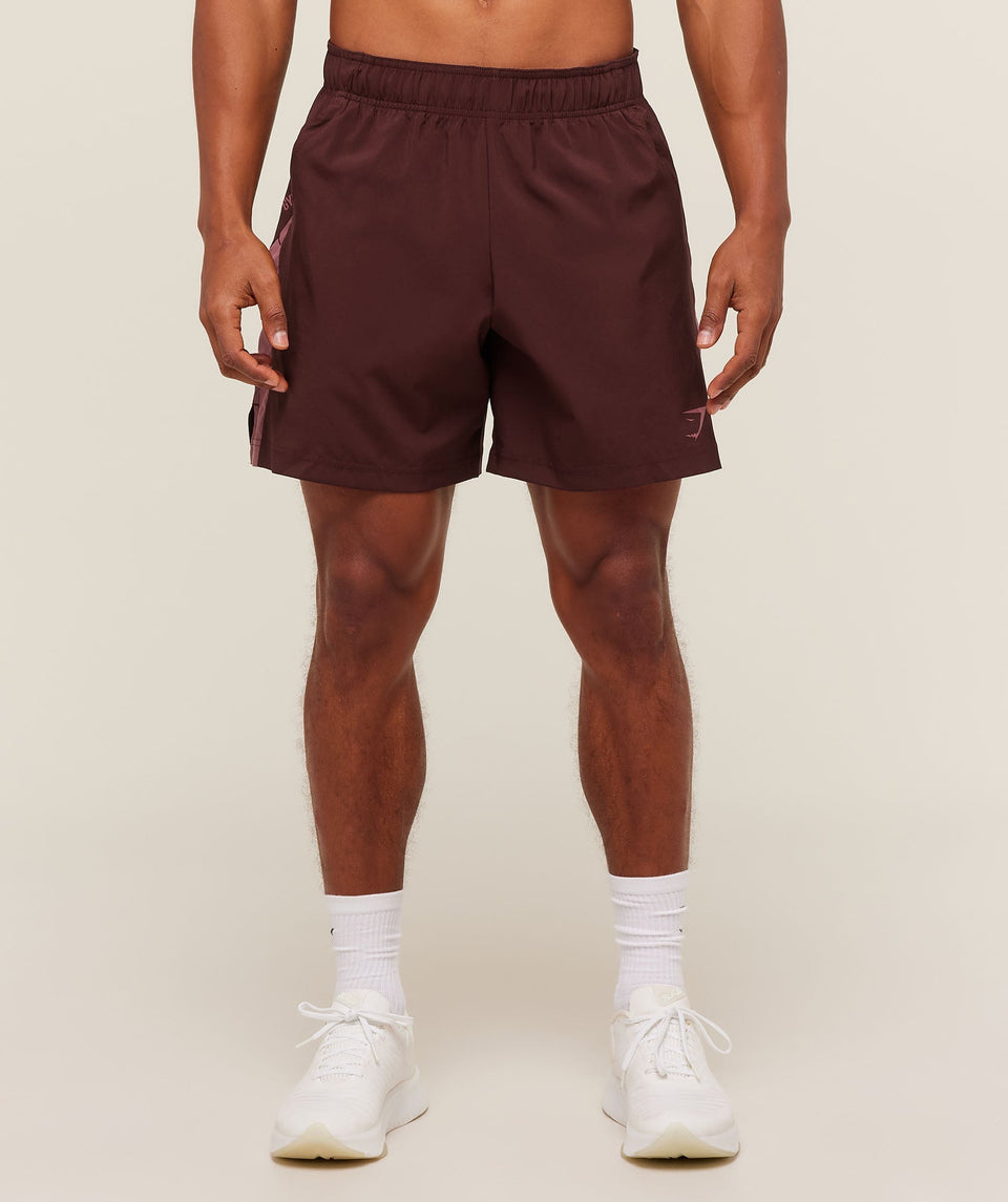 Gymshark Sport  7" Shorts - Rich Maroon/Reset Pink