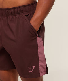 Gymshark Sport  7" Shorts - Rich Maroon/Reset Pink