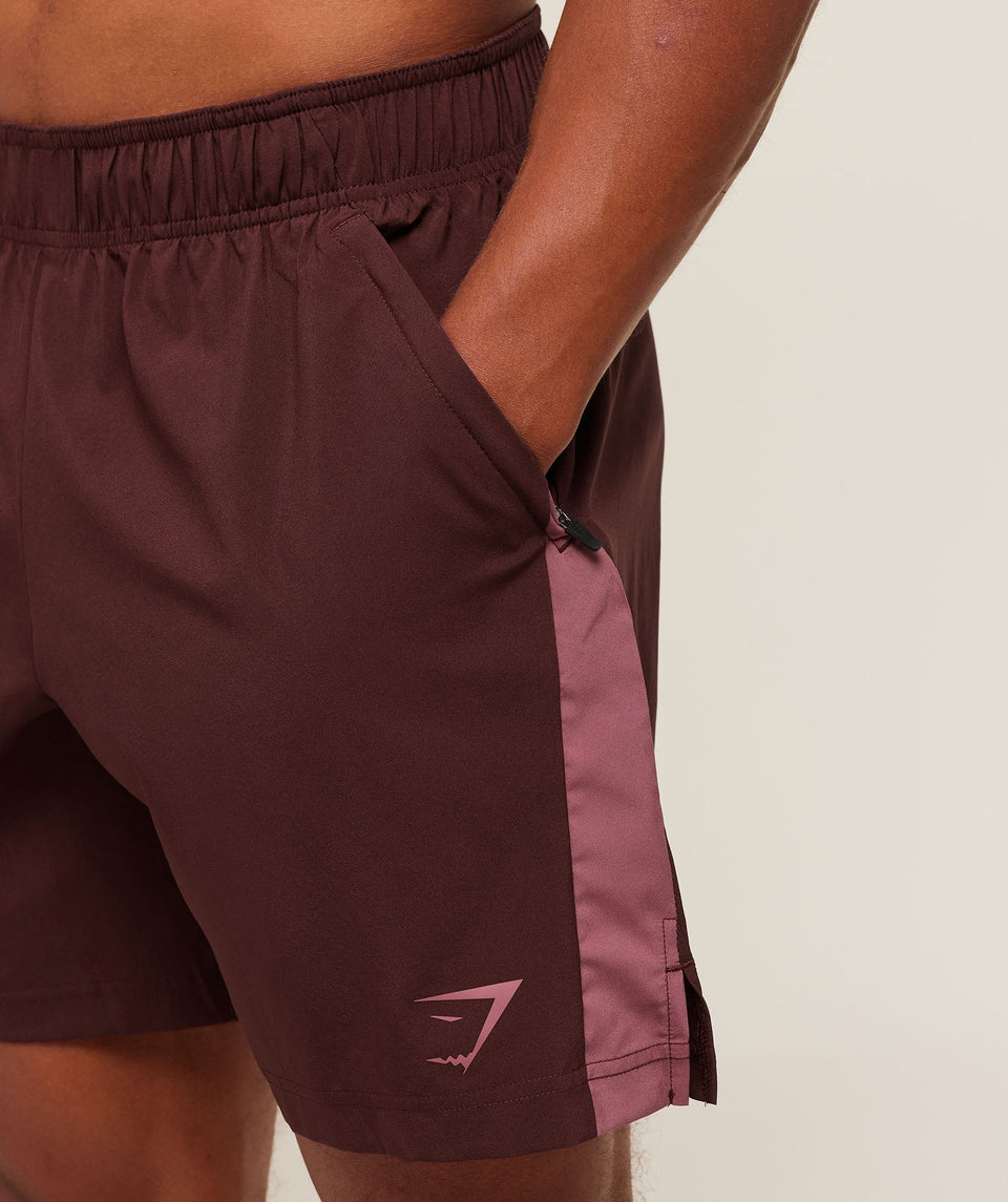 Gymshark Sport  7" Shorts - Rich Maroon/Reset Pink