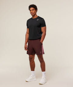 Gymshark Sport  7" Shorts - Rich Maroon/Reset Pink