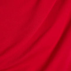 Red Stretch Draped Midi Dress