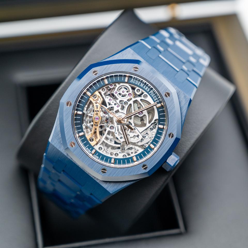 Audemars Piguet Double Balance Wheel Openworked Midnight Ceramic Blue New Release Very Rare