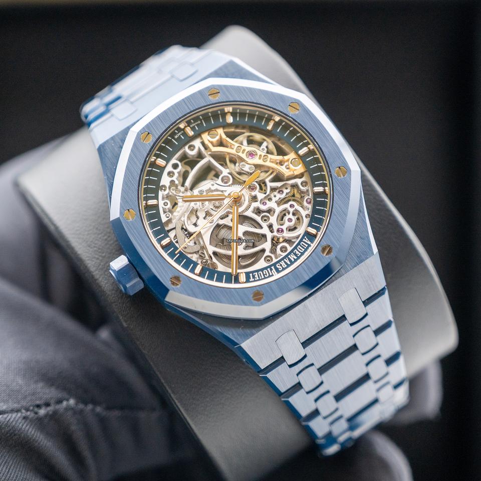 Audemars Piguet Double Balance Wheel Openworked Midnight Ceramic Blue New Release Very Rare
