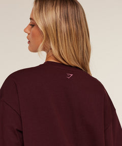 Gymshark Collegiate Graphic T-Shirt - GS Rich Maroon