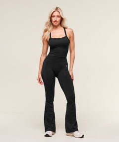 Gymshark Everyday Seamless Ribbed Midi Top - Black