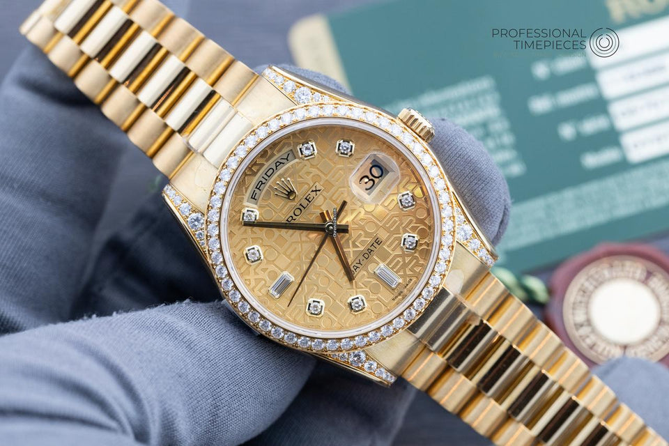 Rolex | Day-Date | 118388 | Yellow gold | 36 mm | Yellow gold | Champagne | Automatic