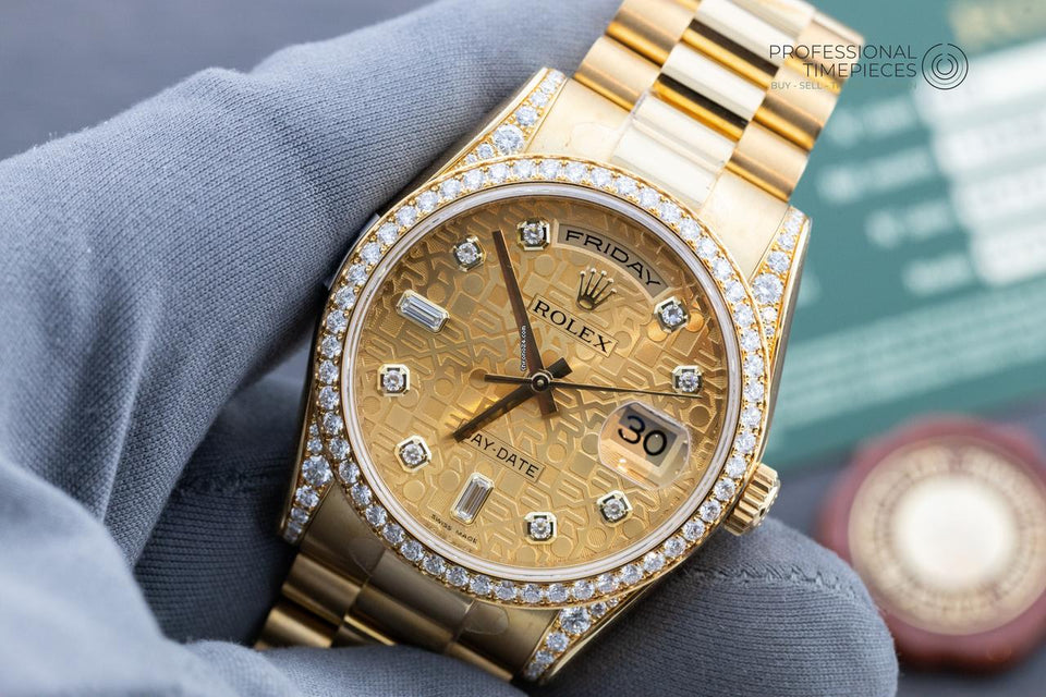 Rolex | Day-Date | 118388 | Yellow gold | 36 mm | Yellow gold | Champagne | Automatic
