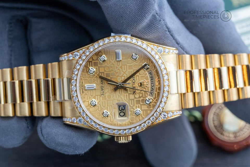 Rolex | Day-Date | 118388 | Yellow gold | 36 mm | Yellow gold | Champagne | Automatic