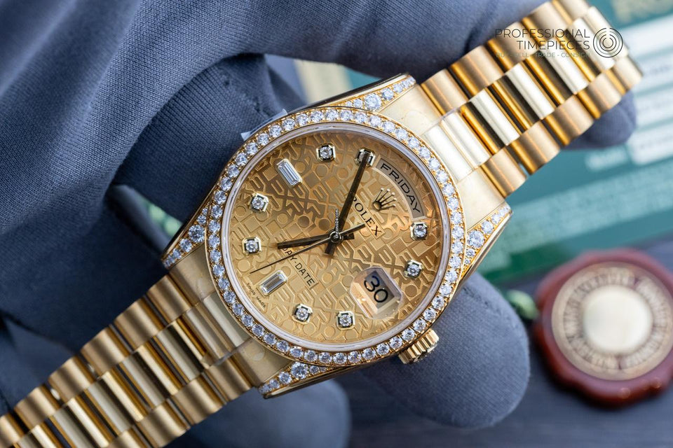 Rolex | Day-Date | 118388 | Yellow gold | 36 mm | Yellow gold | Champagne | Automatic