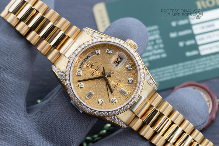 Rolex | Day-Date | 118388 | Yellow gold | 36 mm | Yellow gold | Champagne | Automatic