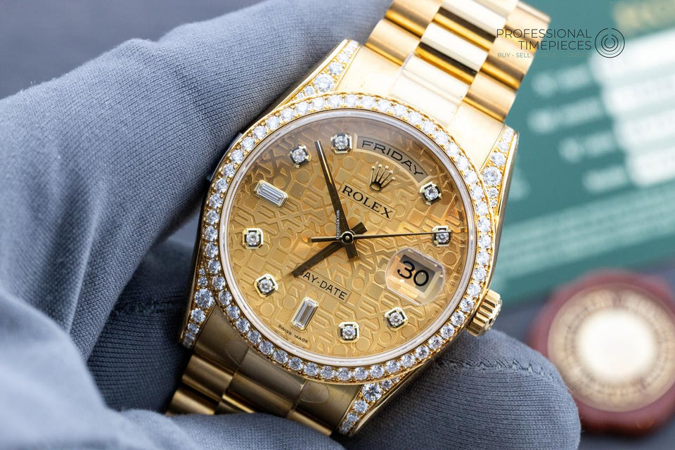 Rolex | Day-Date | 118388 | Yellow gold | 36 mm | Yellow gold | Champagne | Automatic