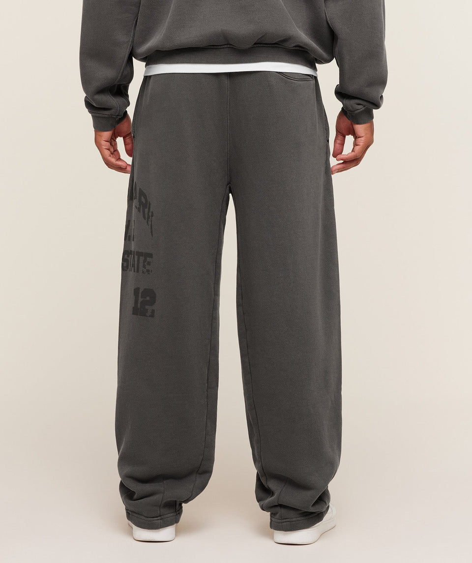 Gymshark Collegiate Washed Zip Up Hoodie - Asphalt Grey