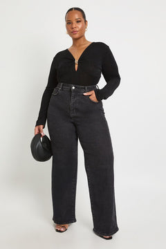 Plus Gold Trim Keyhole Bodysuit