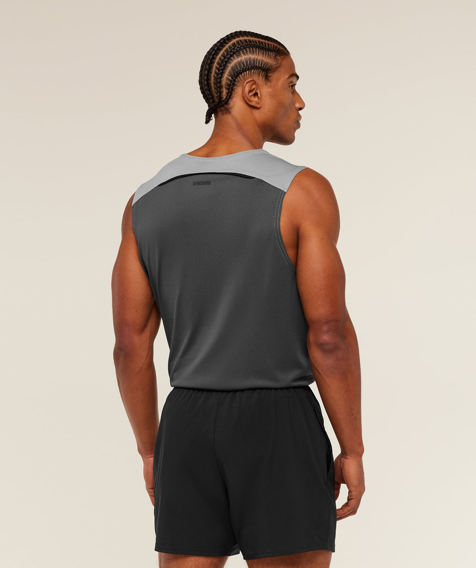 Gymshark Arrival Contrast Tank -  Smokey Grey /  Onyx Grey