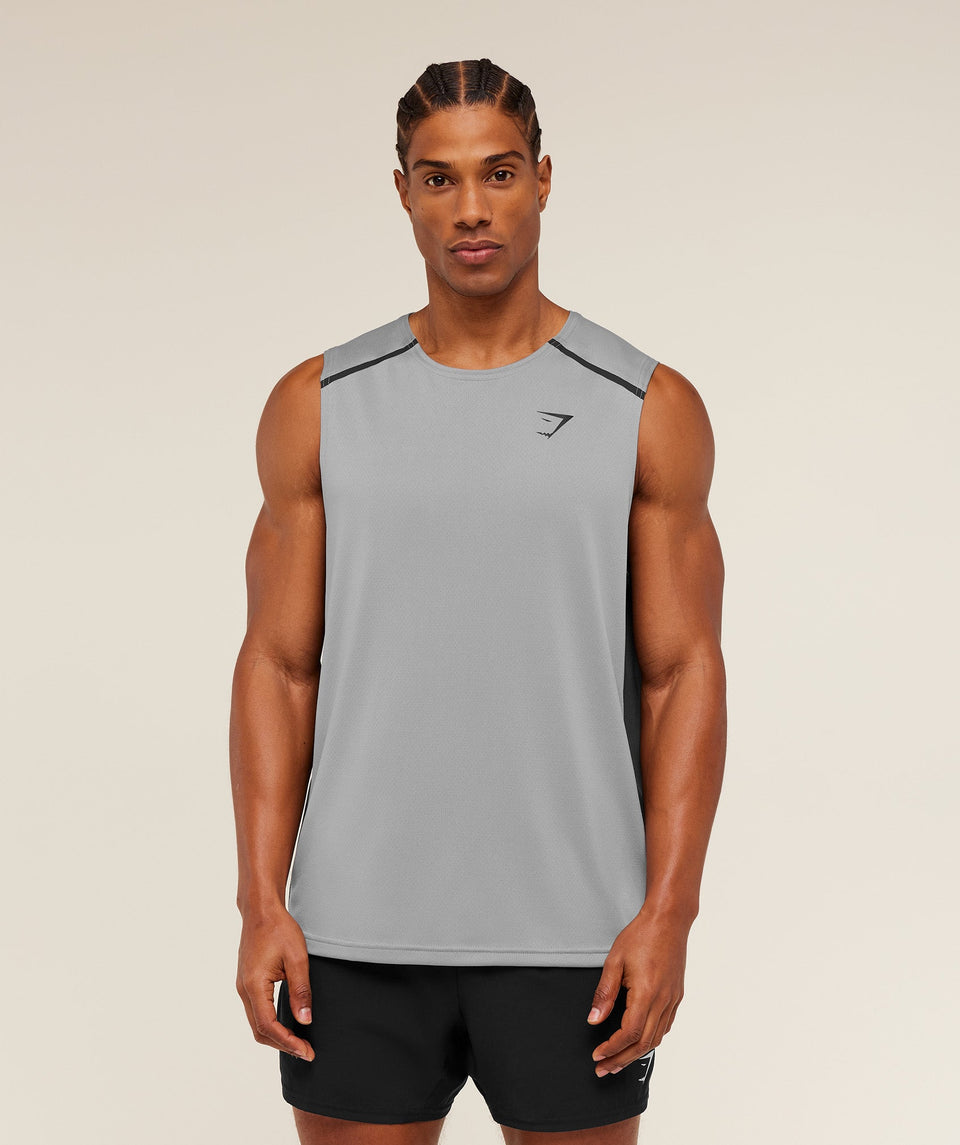 Gymshark Arrival Contrast Tank -  Smokey Grey /  Onyx Grey