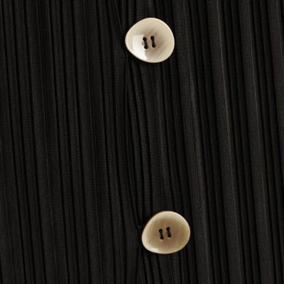 Black Plisse Waistcoat