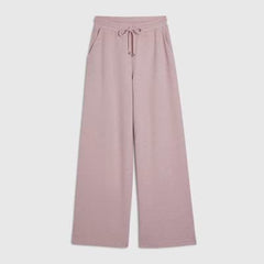 Pink Metallic Drawstring Wide Leg Trousers