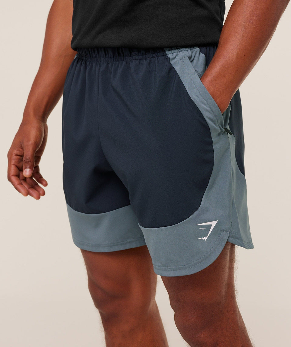 Gymshark Sport 25 Block 7" Shorts - Heavy Blue/Iron Blue