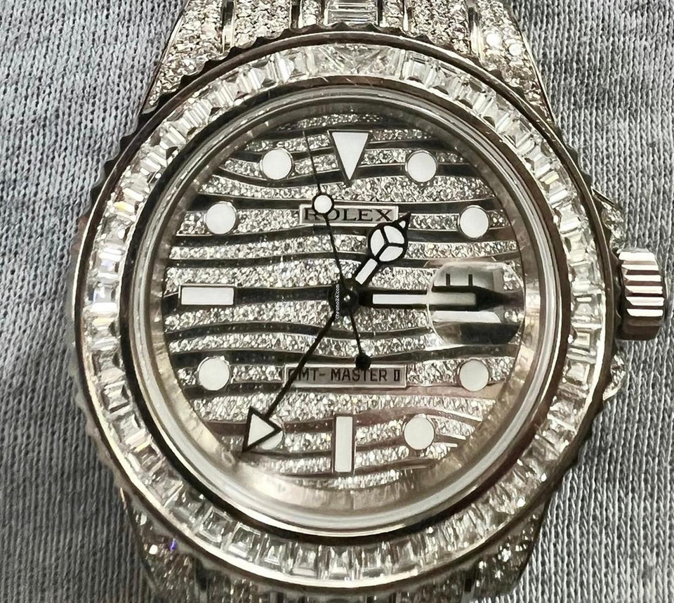 Rolex | GMT-Master II | 116769TBR - factory Dimond set | White gold | 40 mm | White gold | White | Automatic
