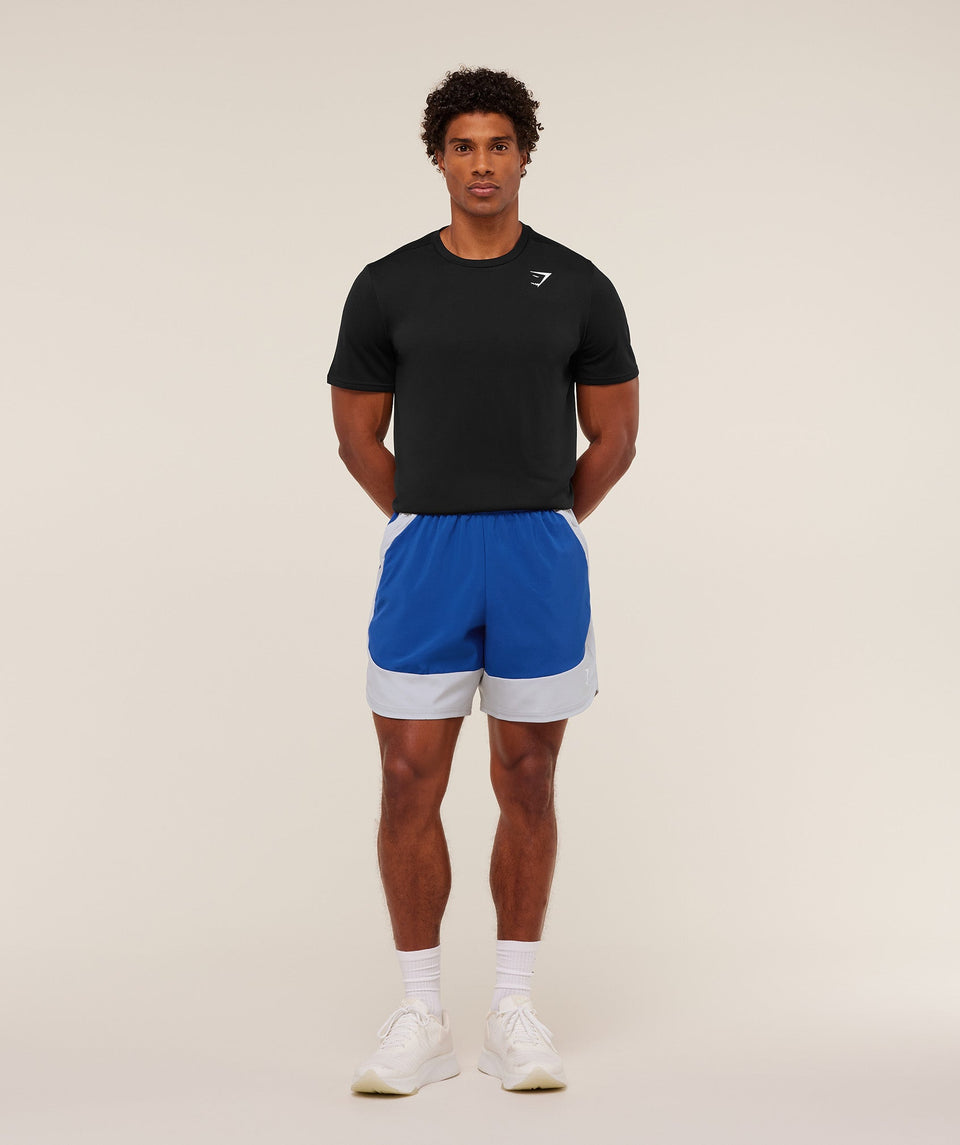 Gymshark Sport 25 Block 7" Shorts - Athletic Blue/Light Grey