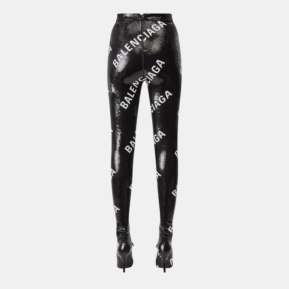 Sequinned Sock Boot Leggings