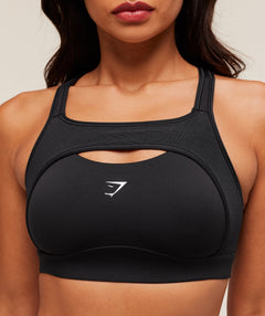 Gymshark Alpha High Support Sports Bra - Black