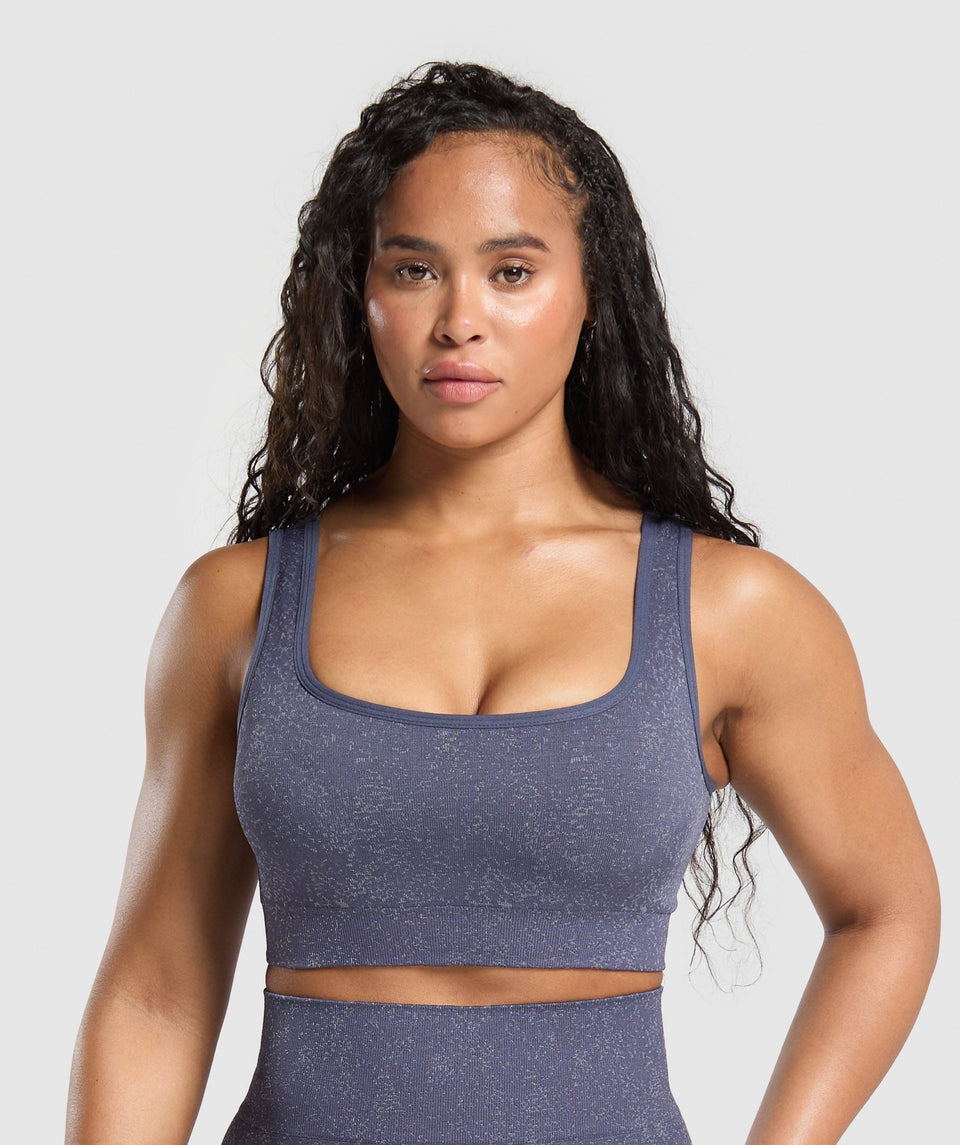 Gymshark Adapt Fleck Sports Bra - Weighted Purple/Metal Purple