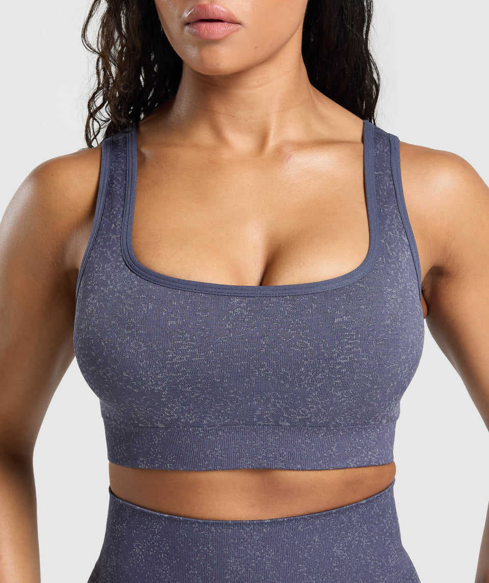 Gymshark Adapt Fleck Sports Bra - Weighted Purple/Metal Purple
